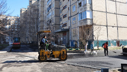 Строители приступили к благоустройству дворовых территорий девятиэтажных домов в Алексеевке