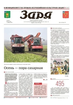 Газета «Заря» №45 от 13 ноября 2025 года