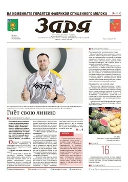 Газета «Заря» №29 от 24 июля 2025 года