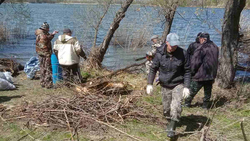Жители Жуковской сельской территории Алексеевского горокруга провели субботник на пруду