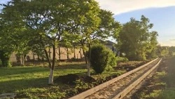 Строительство нового тротуара началось в Новоуколово Красненского округа