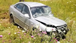 Водитель легкового автомобиля допустил аварию на трассе «Алексеевка-Луценково»