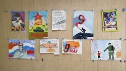 Красненские единороссы организовали выставку детских рисунков и поделок в честь Дня Победы